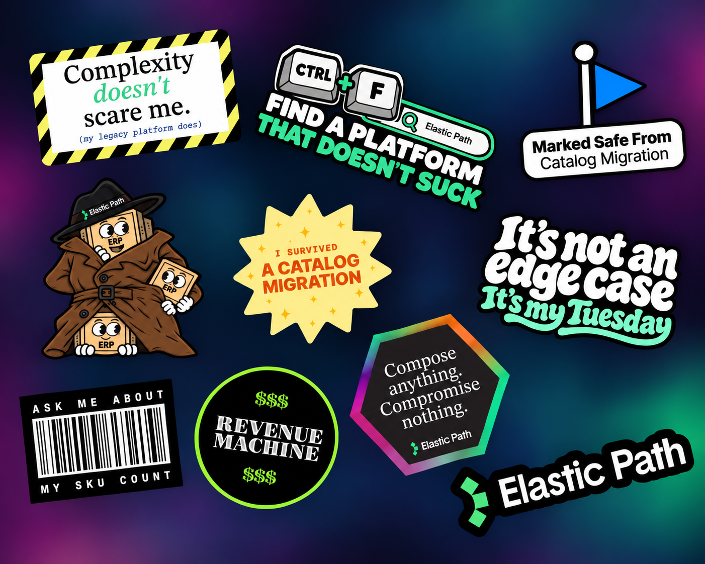 Swag & Brand Merchandise · Elastic Path sticker designs